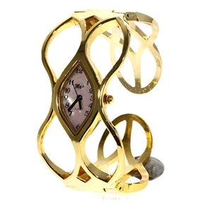 BuySKU57983 Hole Bracelet Style Quartz Wrist Watch with Colorful Watchband for Girls (Pink Dial)