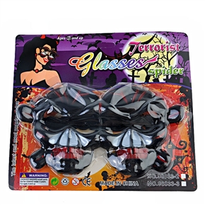 BuySKU61766 Horrible Skeleton Heads Glasses for Costume Balls /Parties /Halloween (Black & Red)