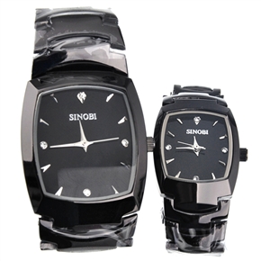 Hot Sale Fashion Black Wrist Watches for Lovers
