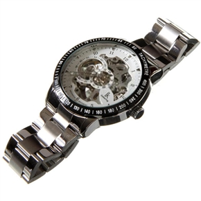 BuySKU58555 IK Colouring 98226G Men Round Steel Mechanical Wristwatch (Silver Core)
