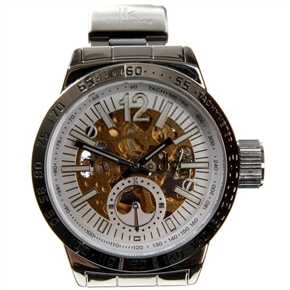 BuySKU58550 IK Colouring 98236G Round Shaped Steel Mechanical Wrist Watch