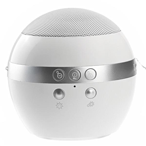 BuySKU67734 JP-3301 Rechargeable Round Shaped LED Colorful Mood Light Audio Speaker with FM Radio for MP3 /PC /Cell Phones