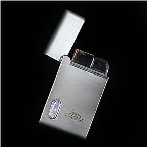 BuySKU65914 Jobon Windproof Butane Lighter Elegant Cigarette Lighter (Silver)