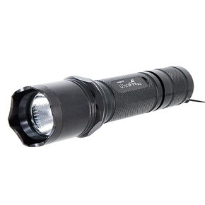BuySKU63359 L2 CREE Q5 1 Mode 210LM Rechargeable LED Flashlight with Aluminum Alloy Body (Black)