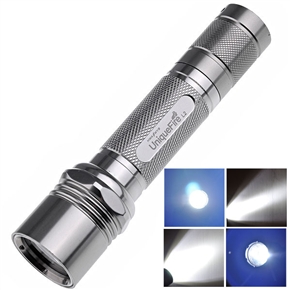 BuySKU63805 L2 CREE XM-L T6 1 Mode 1000LM Aluminum Alloy LED Flashlight with Strap (Silver)