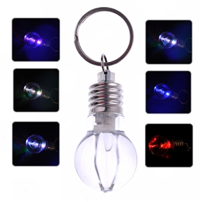 BuySKU63906 LED Lamp Key Chain Cute Key Ring with Colorful Light