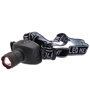 BuySKU64680 LL-6611 Telescopic Zoom 3-Mode 3W LED Head Lamp Headlight with Adjustable Head Strap