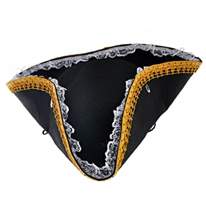 BuySKU61777 Lacing Pirate Hat for Halloween /Costume Balls /Parties (Black)