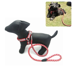 BuySKU64389 Light Reflective Pet Dog Collar Safety Chain Set with Adjustable Strap & EL Strip - Size L (Blue)