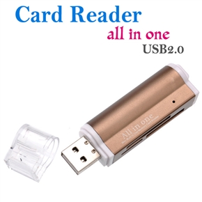 BuySKU64186 Lighter Shaped High Speed USB 2.0 /1.1 480Mbps All in One Universal Card Reader with LED Indicator