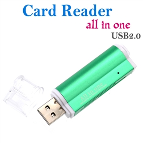 BuySKU64190 Lighter Shaped High Speed USB 2.0 /1.1 480Mbps All in One Universal Card Reader with LED Indicator (Green)