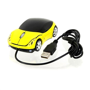 BuySKU48366 Lovely Car Design USB Scroll Wheel Optical Mouse (Yellow)