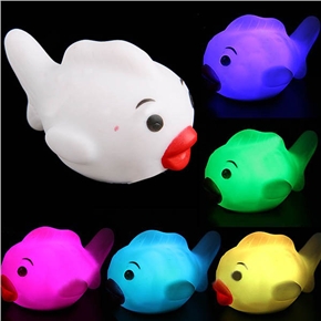 BuySKU61643 Lovely Carp Shaped Design Color Changing LED Desktop Small Night Light (White) - 2 pcs/set