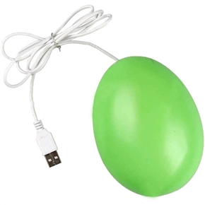 BuySKU61567 Lovely Egg Shaped USB Powered Warm Light LED Breathing Mouse Lamp (Green)