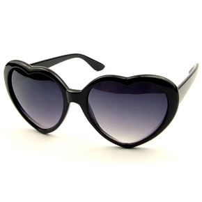 BuySKU62023 Lovely Heart-shaped UV400 Protection Sunglasses with Acetate Frame (Black)