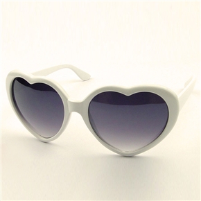 BuySKU57815 Lovely Heart-shaped UV400 Protection Sunglasses with Acetate Frame (White)