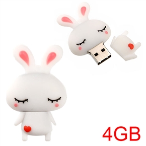 BuySKU65705 Lovely Rabbit Shaped 4GB High Speed USB 2.0 Flash Drive U Disk Flash Memory