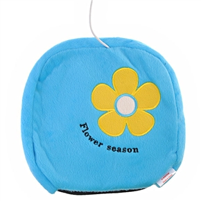 BuySKU52859 Lovely Small Flower Pattern USB Warm Mouse Pad with 1.5m USB cable (Blue)