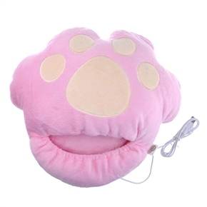 BuySKU19471 Lovely USB Powered Cat Paw Warmer Cushion for Feet and Hands (Pink)