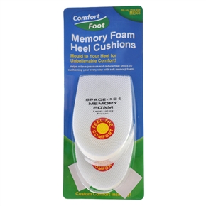 BuySKU63956 Men's Memory Heel Memory Foam Heel Cushion (White) - pair