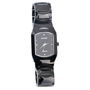 BuySKU58523 Men Fashion Black Quartz Wrist Watch