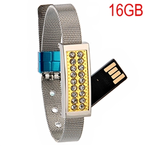 BuySKU66561 Metal Wrist Watch Shaped 16GB USB 2.0 U Disk Flash Drive