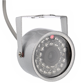 BuySKU66823 Mini 1/3" CMOS 380TVL Waterproof  30 LED IR Camera Security Camcorder with AV Cable (Silver)