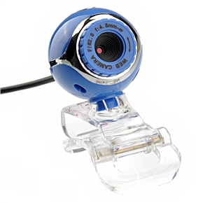 BuySKU67213 Mini Clip-on Style 8.0 Mega Pixels USB 2.0 Webcam Web Camera with Microphone for PC Notebook Laptop (Blue)