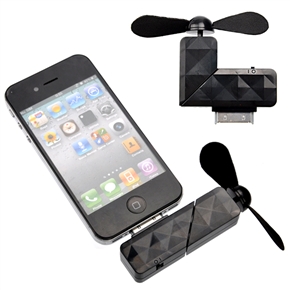 Mini Fan with Rotatable Body for iPhone /iPod / iPad (Black)