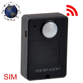 BuySKU67067 Mini Human-body Infrared Sensor Motion Detection Quad-band GSM Alarm Monitor (Black)