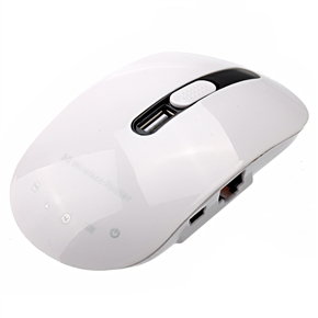 BuySKU64404 Mini Mouse Shaped Rechargeable Wireless 3G /WiFi Router (White and Black)