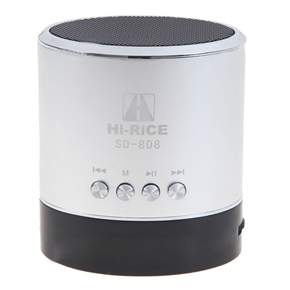 BuySKU66949 Mini Type Rechargeable Digital Media Speaker with FM Radio & TF/USB Slots & 3.5mm Audio Jack (Silver)
