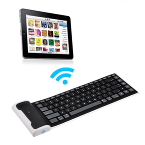 BuySKU65798 Mini Waterproof Dustproof Silicone Wireless Bluetooth Keyboard for iPad /iPad 2 /The new iPad (Black)