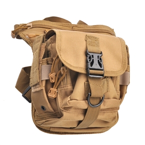 BuySKU64345 Multifunctional Canvas Waist /Shoulder Bag for Outdoor Activities (Khaki)