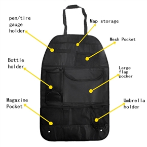 BuySKU59674 Multifunctional Car Seat Backside Storage Organizer Bag (Black)