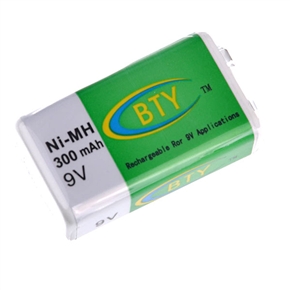 BuySKU62233 New BTY 300mAh 9V Battery Rechargeable Ni-MH Battery