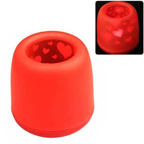 BuySKU61537 Novel Wind Controlled LED Electronic Candle Lamp with Heart Projection Patterns (Red)