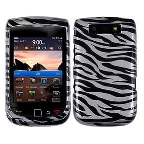 BuySKU59069 Ornate Cell Phone Plastic Protective Cover with Zebra Stripe Pattern for Blackberry 9800 (Black)