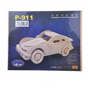 BuySKU60436 P-911 3D Model Wooden Puzzle Toy Woodcraft Construction Kit
