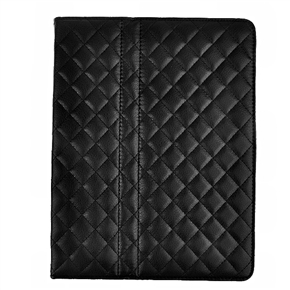 BuySKU64728 PU Leather Protective Case Cover with Rhombus Mesh & Frame Shape for ipad 2 (Black)