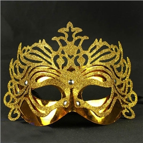 BuySKU61850 Plated Color Pattern Mask Crown Mask for Christmas All Saints' Day Ball Party (Golden)