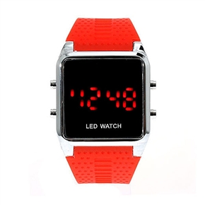 BuySKU58389 Popular Red LED Watch Digital Wrist Watch for Man (Red)