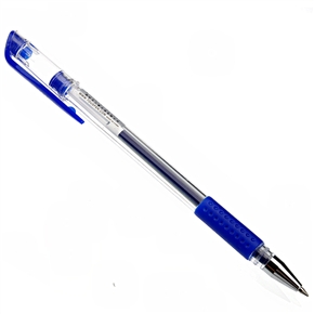 BuySKU67111 Portable 0.5mm Needle Tip Blue Ink Gel Ink Pen with Plastic Clip