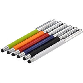 BuySKU67455 Portable 2-in-1 Capacitive Touch Screen Stylus Pen with Ball Point Pen for iPad /iPhone /iPod - 6 pcs/set