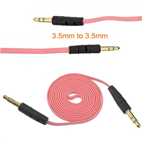 BuySKU65722 Portable 3.5mm to 3.5mm Gold-plated Stereo Jack 1m Audio Cable (Pink)