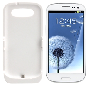 BuySKU65539 Portable 3500mAh Mobile Power Bank Emergency Battery Charger Protective Back Case for Samsung Galaxy SIII /I9300 (White)