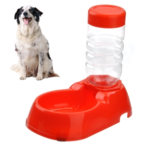 BuySKU65006 Portable 400ML Auto-dispensing Pet Water Feeder Pet Drinking Bowl (Red)