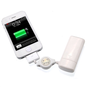 BuySKU66382 Portable AA Battery Emergency Charger for iPod iPhone (White)