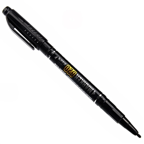 BuySKU67113 Portable Double-ended Marking Pen Marker with Black Ink & Plastic Clip