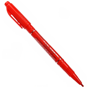 BuySKU67114 Portable Double-ended Marking Pen Marker with Red Ink & Plastic Clip